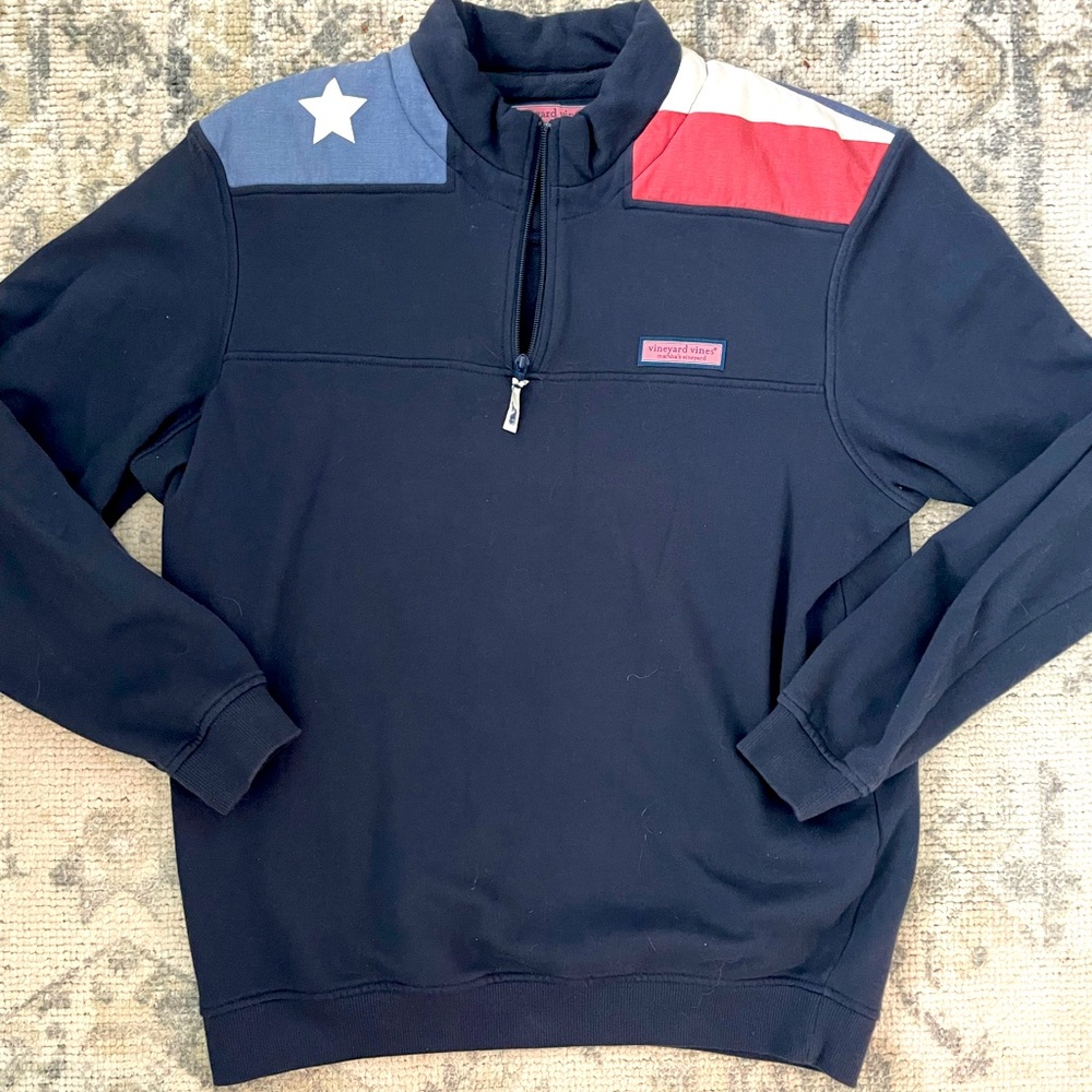 Vineyard Vines Texas Quarter Zip Sweatshirt
